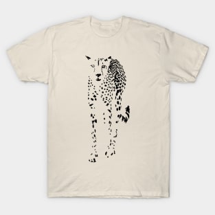 Cheetah Full Figure, Front on View  | African Wildlife T-Shirt